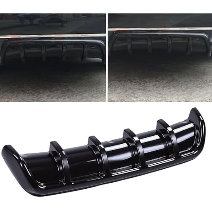 EMUKOEP Rear Bumper Lip Diffuser, Shar k Fin Spoiler for Enhanced Styling and Functionality Optimize Your Cars Performance with This Easy-to-Install Diffuser for Car Enthusiasts - Image 2
