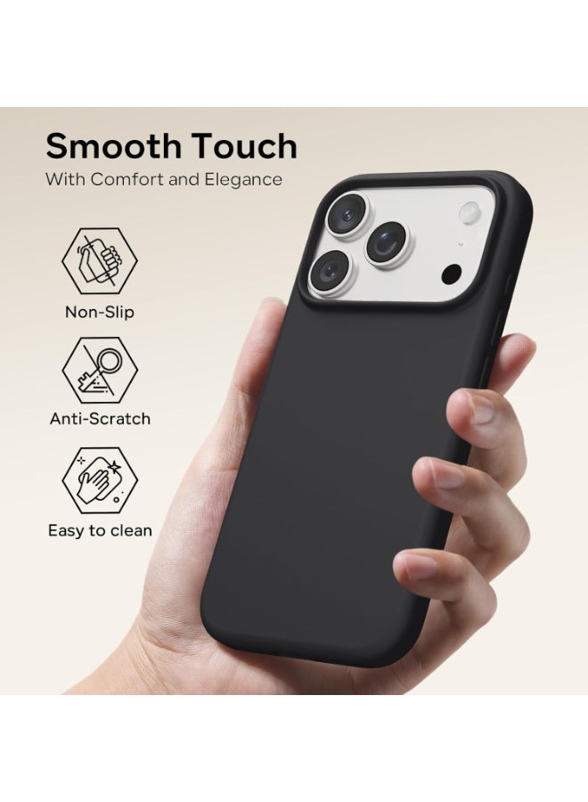 iPhone 17 Pro Liquid Silicone Soft Case | Silky Smooth Touch Shockproof Cover | Full-Body Anti-Scratch Protective Silicone Back Case for iPhone 17 Pro 6.3-Inch - Image 3