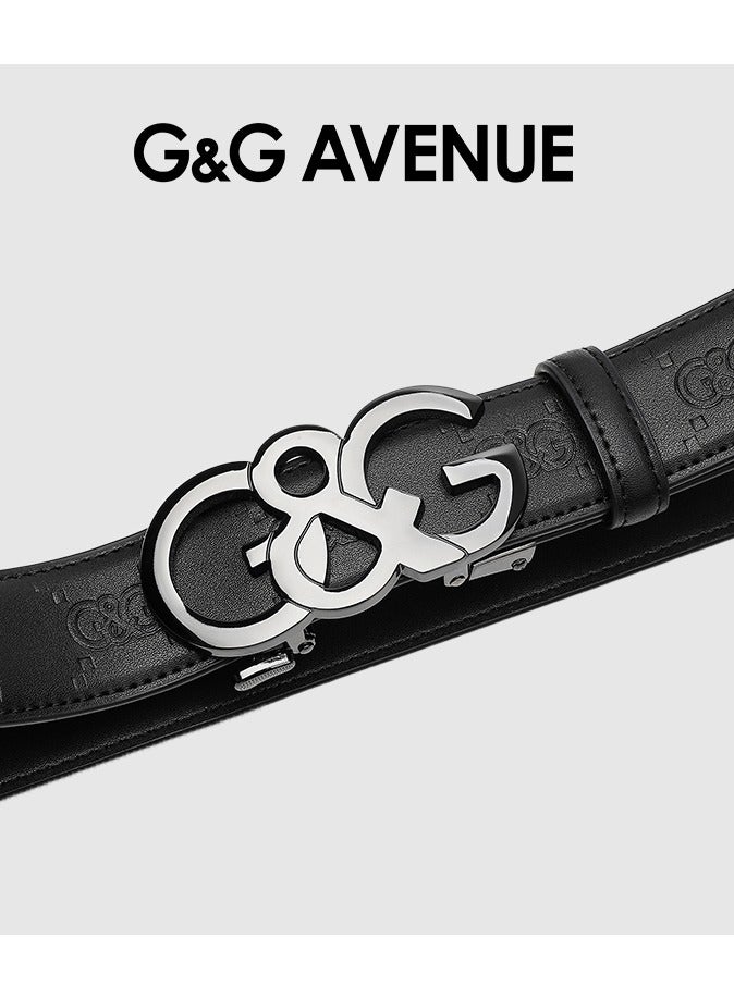 G&G AVENUE Men's belt, belt, men's genuine leather formal belt, men's classic retro needle buckle belt, suitable for jeans, pants, formal, casual, denim, and workwear  - Image 2
