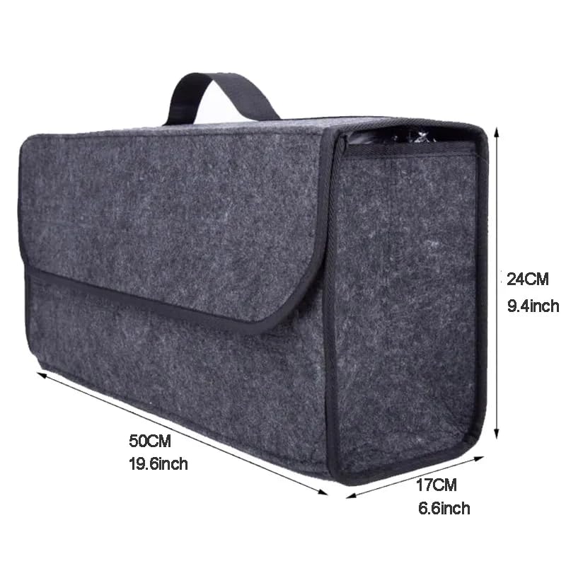 JVCV Felt 2 PACK - Car Trunk Boot Organizer, Car Storage and Organizer Anti Slip Car Accessories Organizer for Car, Suv, Sedan, Truck, Minivan Anti Slip Bottom (Large), Automobiles, Grey - Image 3