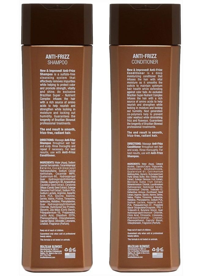 Brazilian Blowout Brazilian Blowout Anti-Frizz Shampoo & Conditioner,2 count (Pack of 1)  - Image 2