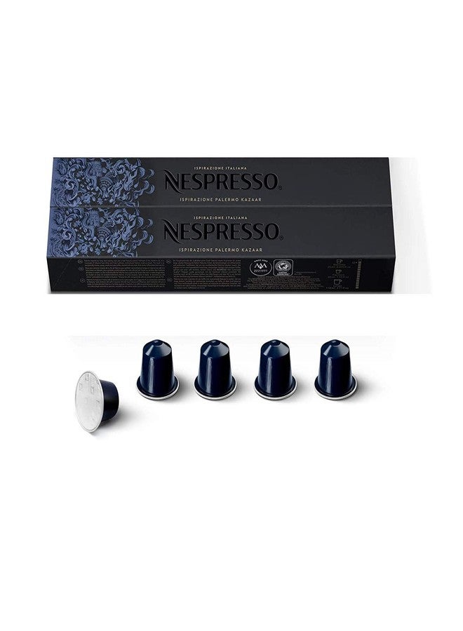 Nespresso Ispirazione Palermo Kazaar, Original Line Coffee Capsules, Dark Roast, 20 Count Coffee Pods, Brews 1.35 oz (2 Sleeve | 10 Pcs in Each Sleeve) - Image 1