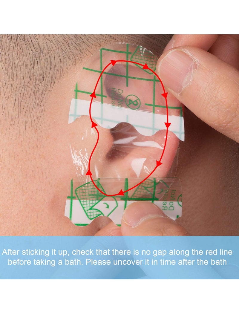 Baby Waterproof Ear Stickers Baby Waterproof Ear Protector Newborn Ear Protection for Swimming Showering Surfing Snorkeling and Other Water Sports Kids Size 60 Pack - Image 5
