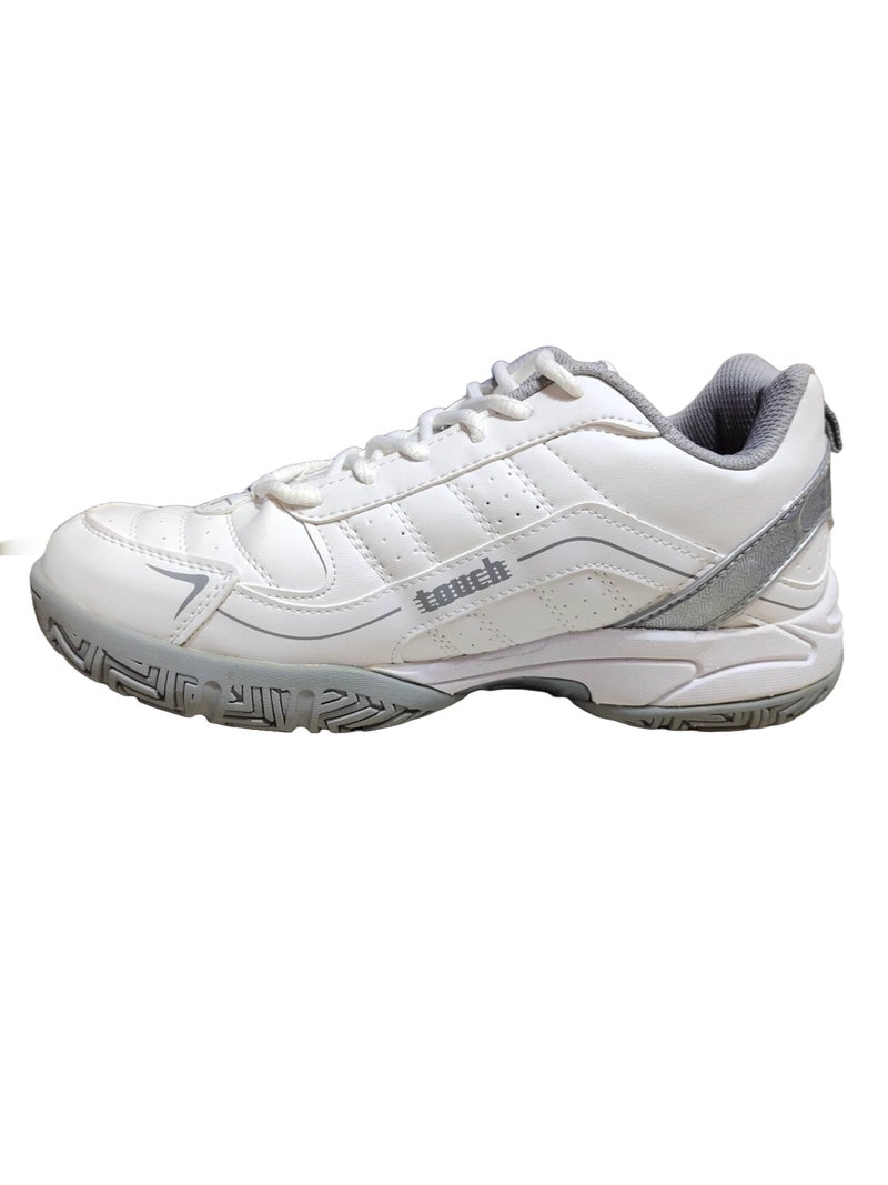 Lakhani Touch JF-064 Shoes for Men (WHT/L.Gry, UK Footwear Size System, Adult, Men, Numeric, Narrow, 10), White - Image 2