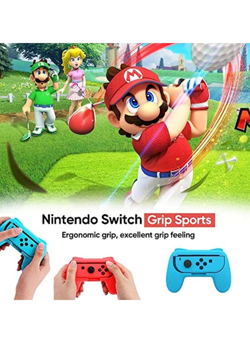 erorex Switch Sports Accessories Bundle for Nintendo Switch Game 18 in 1 Sport Accessory Kit: Sword, Wrist Band, Tennis&Table Rackets, Golf Clubs, Leg Strap, Grip, Racing wheel, Fishing Rod and Drum Stick  - Image 5