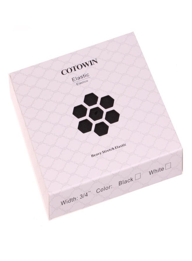 COTOWIN 3/4 Inch Black High Elasticity Black Knit Elastic 10 Yards - Image 2