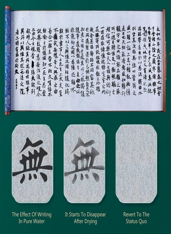 Chazcool Water Writing Cloth, Reusable Chinese Calligraphy Paper, Reusable Calligraphy Practicing Tool Student Stationery, Water Scroll for Practicing - Image 5