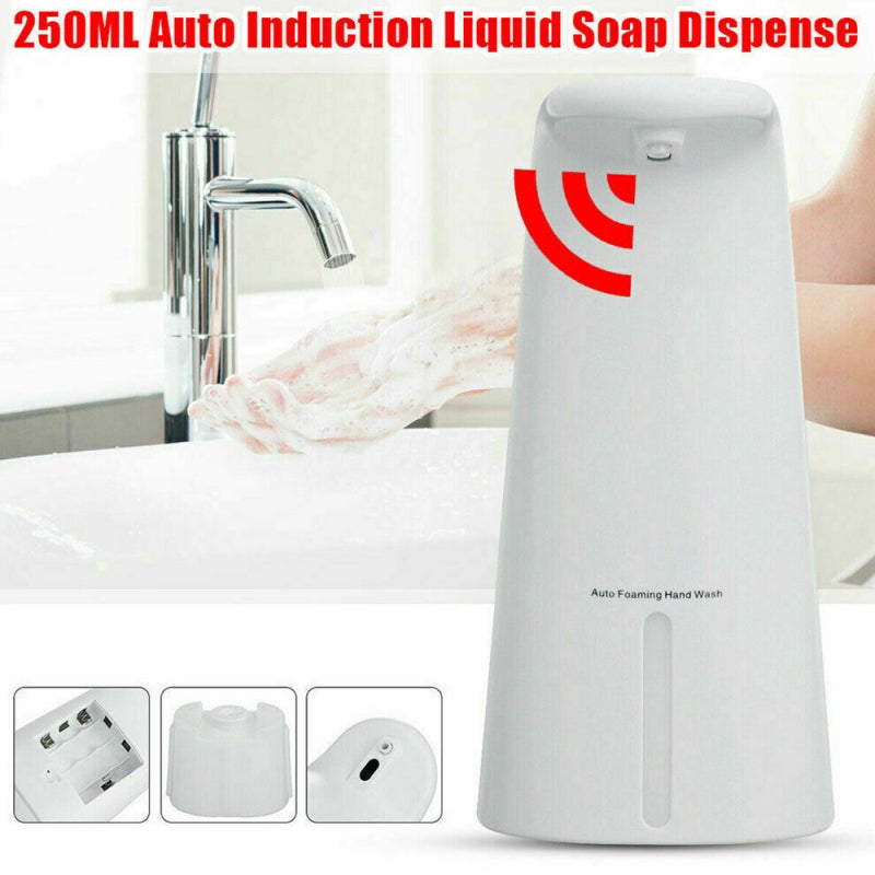Touchless Soap Dispenser: 250ML White Ultra-Fast 0.25s Infrared Induction - Bubble Pump Technology Reduces Soap Use By 50% Automatic Soap Dispenser for Bathroom Kitchen - Image 3