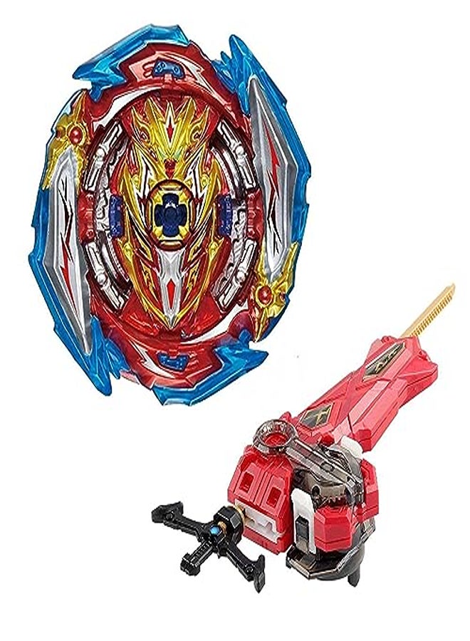 Burst Spinning Top Set, 4D Metal Fusion Battle Spinning Top, with Battling B-200 Holy Sword Launcher LR Gift Set, Models: B-173-1  - Image 1