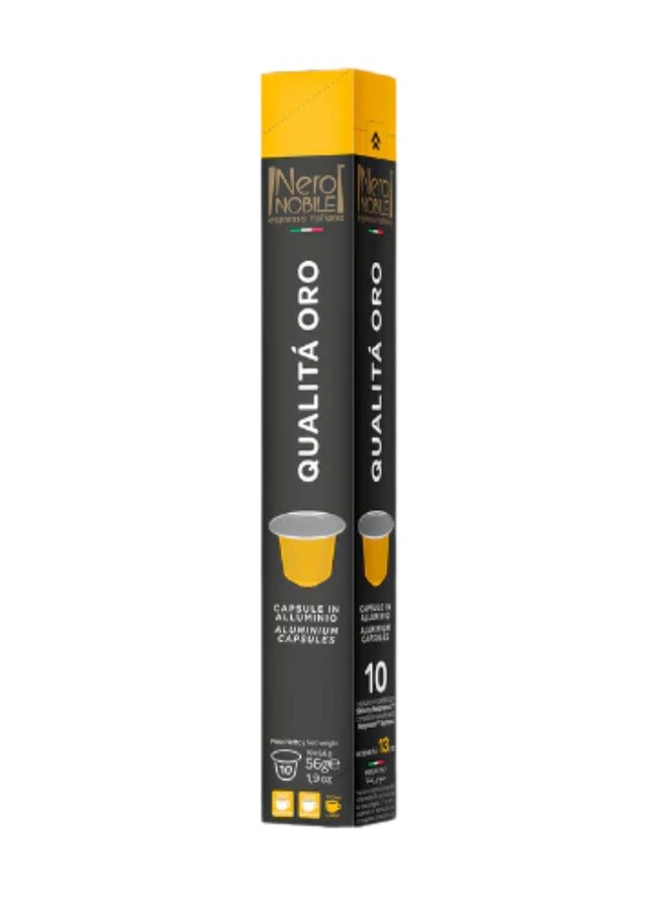 Nero Nobile EM Qualita Oro Aluminum Coffee Capsules 10caps