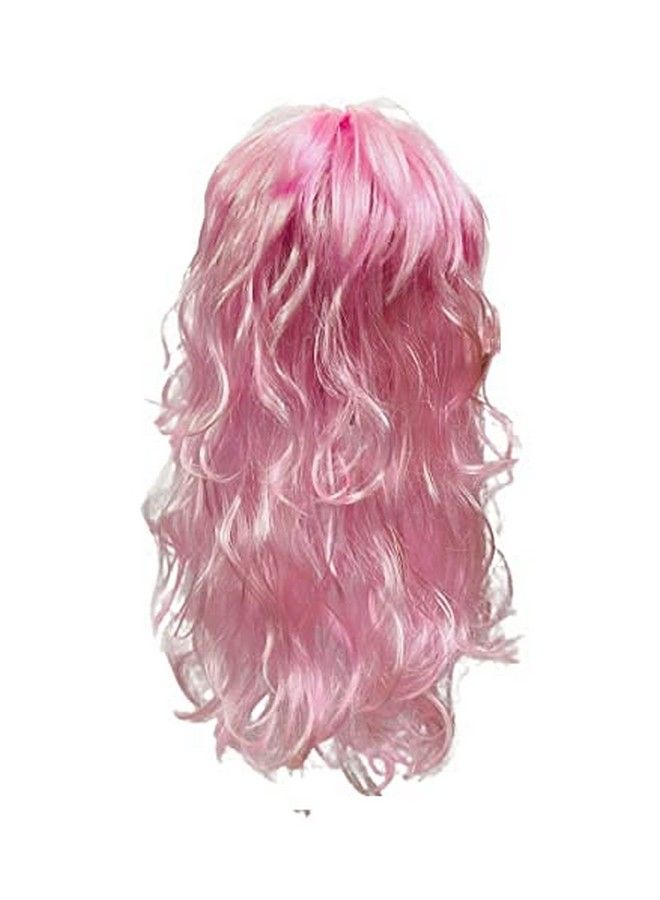 Kriwin Baby Pink Color Synthetic Long Hair Wig( 23") for Cosplay Party Photo Booth Fancy Dress Fashion - Image 3