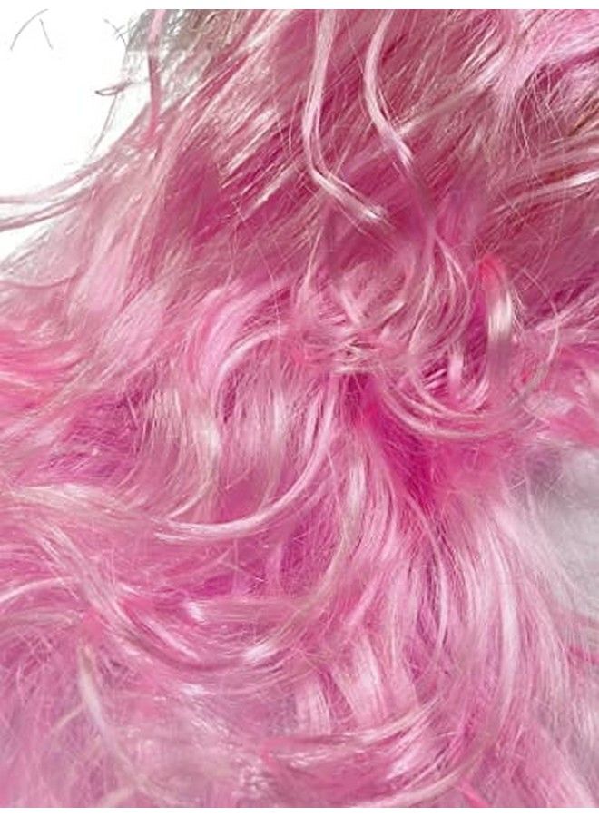 Kriwin Baby Pink Color Synthetic Long Hair Wig( 23") for Cosplay Party Photo Booth Fancy Dress Fashion - Image 4