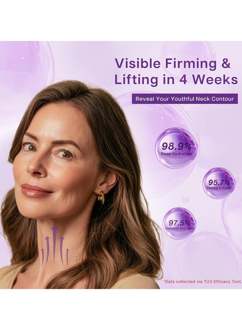 SADOER Gua Sha Neck Cream, Firming Cream for Neck & Jawline Lifting with Double Massage Rollers, Décolleté Moisturizer for Fine Lines, Elasticity and Hydration, 3.8 oz - Image 4