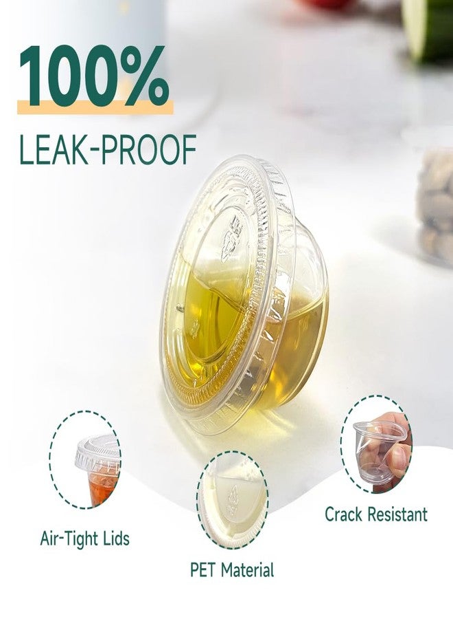 SUCITY 240 Sets - 2oz Jello Shot Cups,Plastic Condiment Cups with Lids, Small Disposable Sauce Cups for Portion Control，Meal Prep,Salad Dressing and Sample Tasting - Image 5