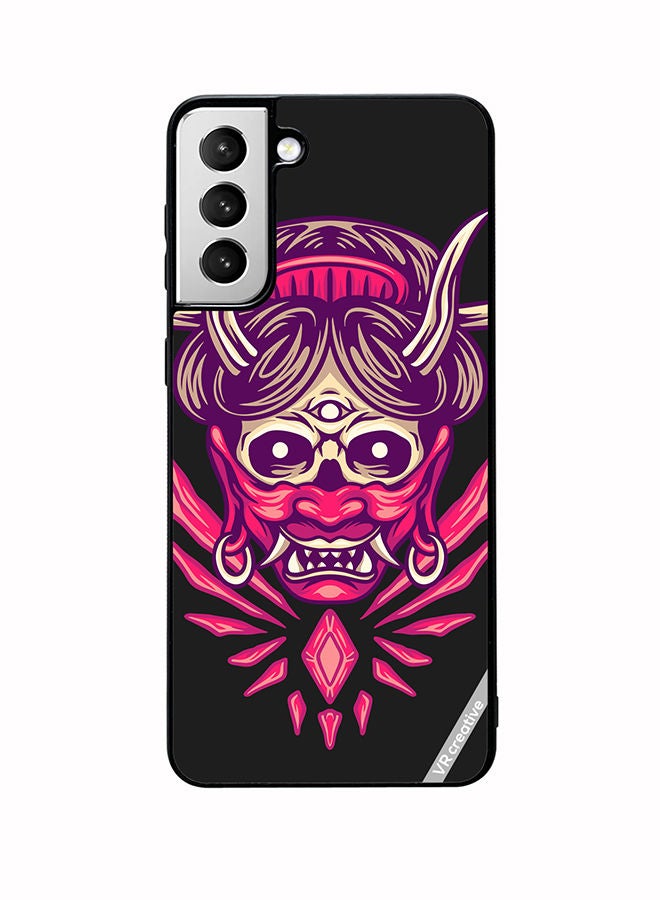 VR CREATIVE Protective Case Cover For Samsung Galaxy S22 Plus 5G Oni Geisha Design Multicolour - Image 1