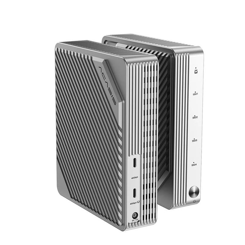 ACASIS 40Gbps 4 Bay RAID Thunderbolt 4/3 M.2 NVMe SSD Enclosure with Certified Chipset, Built-in Cooling Fan for MacBook/Mac mini, Up to 4*8TB - Image 1