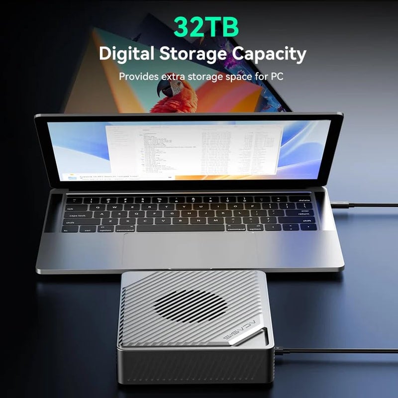 ACASIS 40Gbps 4 Bay RAID Thunderbolt 4/3 M.2 NVMe SSD Enclosure with Certified Chipset, Built-in Cooling Fan for MacBook/Mac mini, Up to 4*8TB - Image 4