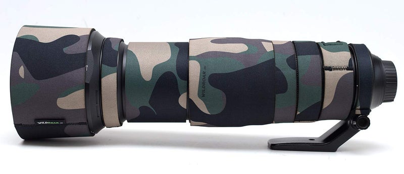 WildRoar Neoprene Wild Coat for Nikon Camera 200-500 Green Forest-with Free Barrel Coat - Image 2