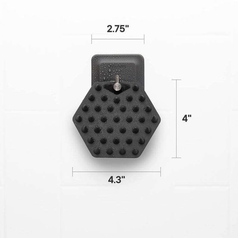 توليتريز أدوات - منظف فروة الرأس وخطاف - منظف الشعر من السيليكون لتقشير الشعر للرجال وإكسسوارات الاستحمام - يتميز بتقنية قبضة السيليكون قابلة للإزالة وإعادة الاستخدام - Image 4