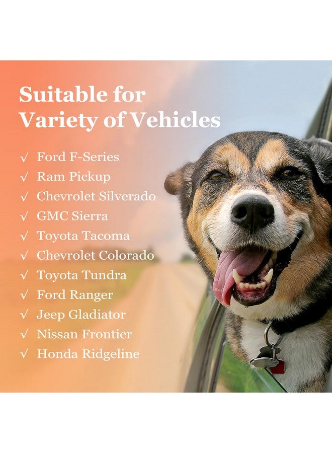 Mancro Xxl Floor Dog Hammock For Truck With Flip Up Rear Seats, Waterproof Dog Seat Cover For Back Seat, Full Back Seat Floor Protector For Full Size Crew Cab Truck, Large Suv, Black - Image 3