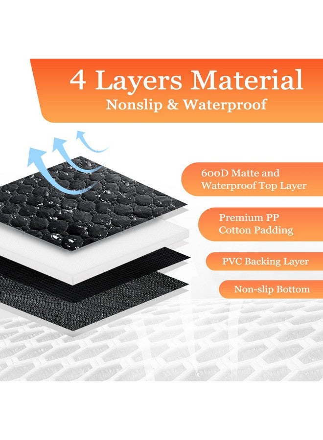 Mancro Xxl Floor Dog Hammock For Truck With Flip Up Rear Seats, Waterproof Dog Seat Cover For Back Seat, Full Back Seat Floor Protector For Full Size Crew Cab Truck, Large Suv, Black - Image 4