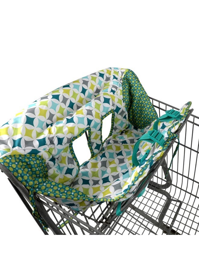 نوبي غطاء من القماش الناعم لكرسي التسوق والطعام المرتفع من نوبي، متعدد الاستخدامات، يُركّب في ثوانٍ، بطبعة ماسية - Image 1