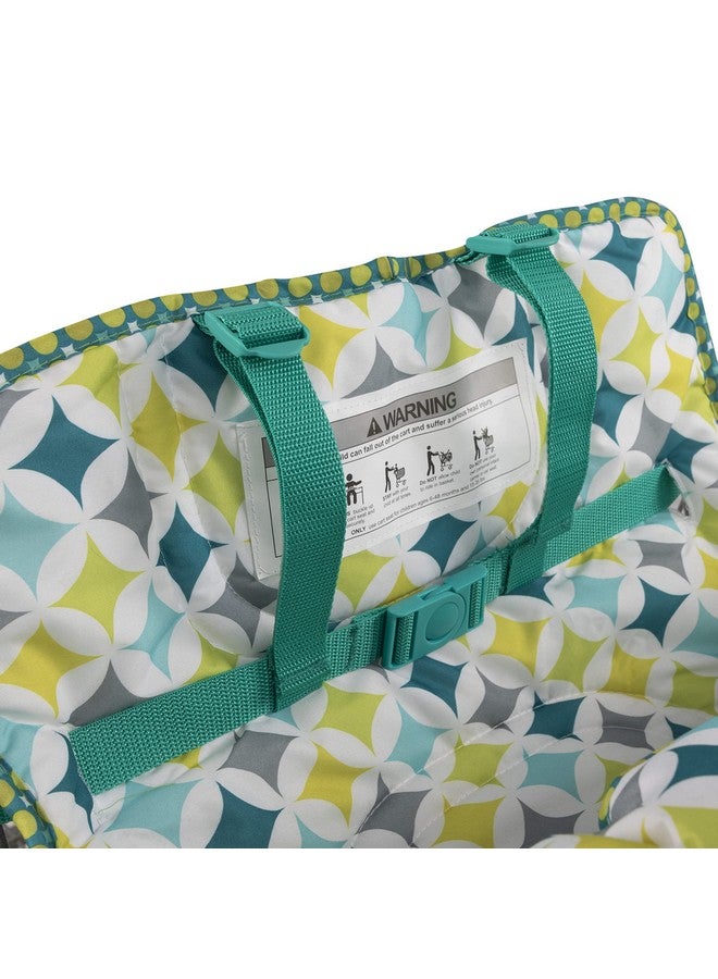 نوبي غطاء من القماش الناعم لكرسي التسوق والطعام المرتفع من نوبي، متعدد الاستخدامات، يُركّب في ثوانٍ، بطبعة ماسية - Image 2