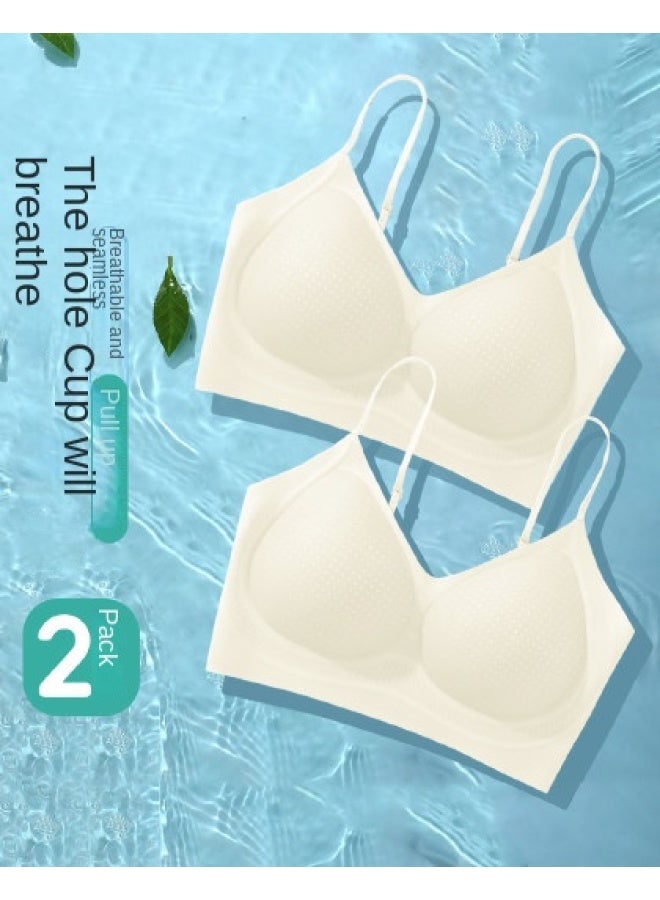 an zhi ban Pairs [ultra-thin Barely-there Cool Breeze] Invisible Foundation Liquid Underwear With Breathable Mesh Cups For Lifting & Push-up Effect - Image 1
