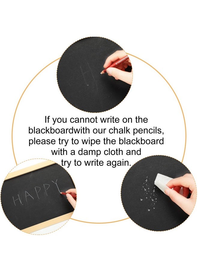 Eersida Eersida Assorted Colors Wooden Chalk Pencils with Sharpener and Kraft Paper Container, 12 Pcs  - Image 5