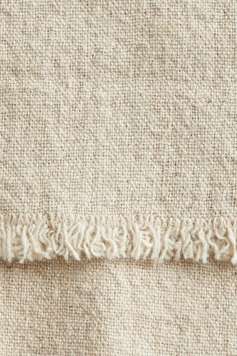 H&M Linen-blend fringed table runner