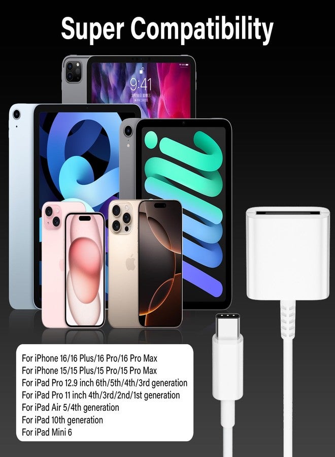 محول USB-C إلى 30 دبوس أنثى لأجهزة iPhone 16، معتمد من Apple MFi، بدون صوت، محول شحن ونقل بيانات من النوع C ذكر إلى 30 دبوس أنثى، متوافق مع iPhone 16 و15 Pro Max و16 و15 Plus، وiPad الجديد - Image 4