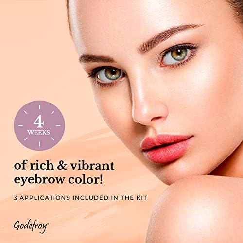 Godefroy Instant Eyebrow Color, Dark Brown, .18 ounces, 12-weeks of long lasting brow color, 3-applications per kit - Image 3