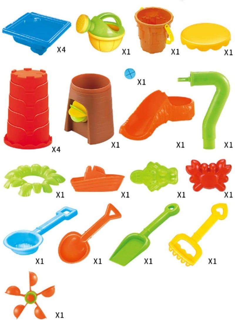 Altheqa Outdoor Play Water Summer Beach Toys For Children Sand Water Table Set Outdoor Garden Sandbox Set Toddler Play Sand Table Kids - Image 5