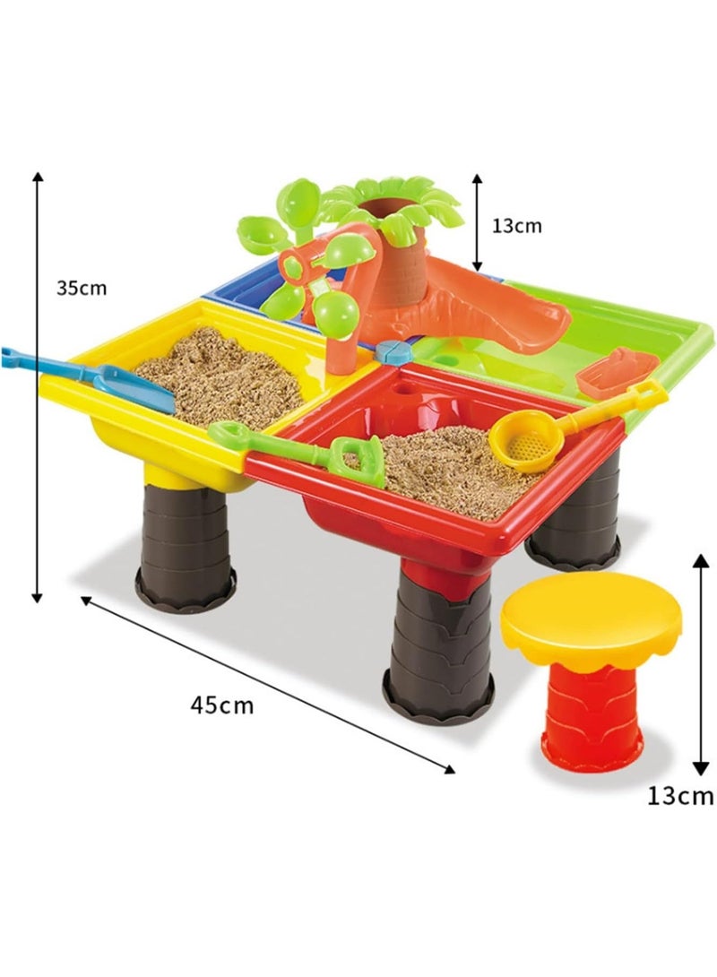 Altheqa Outdoor Play Water Summer Beach Toys For Children Sand Water Table Set Outdoor Garden Sandbox Set Toddler Play Sand Table Kids - Image 3