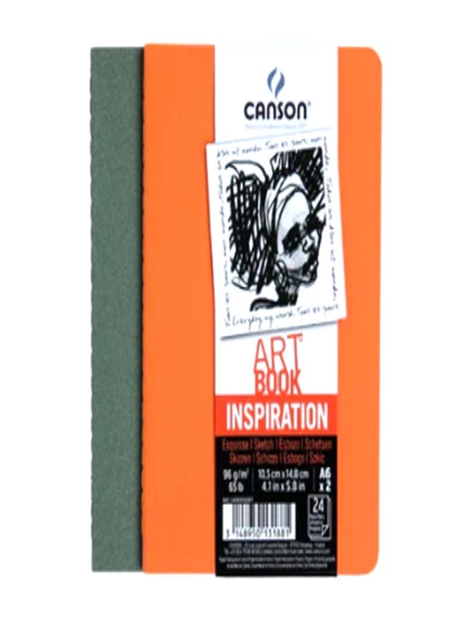Canson ART BOOK Inspiration Ivy+Orange-A6-96g-24paper