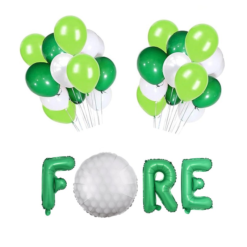 100% LIKED 100 LIKEDGolf Theme Party Fore Banner Golf Party Decor Golf Party Decorations Birthday Party Banner 4 Years Old Golf Birthday Decorations Golf Party Golf balloons Golf Ball Pinata 4thgreen - Image 3