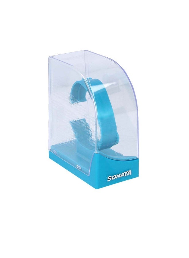 Sonata ساعة نسائية 8060YL01 – قرص أبيض بتصميم فراشة، حزام جلد بنفسجي، حركة كوارتز، مقاومة للماء حتى 30م - Image 5