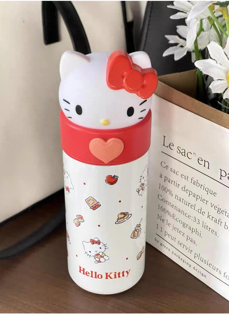 هالو كيتي مرحبا كيتي فولاذ كأس الماء 316 درجة الغذاء المعزول كأس 350ML  - Image 3