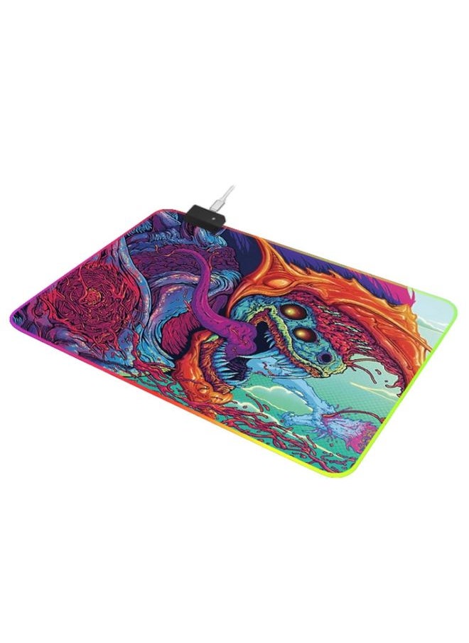 BURAQ - Computer Monster Pattern Illuminated Mouse Pad, Size: 90 x 30 x 0.4cm - Image 1