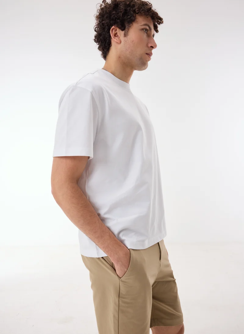 Ashita Fernandes Enrys Men’s Sand Cotton Blend Shorts – Relaxed Fit, Knee Length, Solid Lightweight Casual Wear