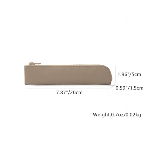 YONBEN Oxford Pencil Case Small Pencil Pouch Slim Pen Case Holder Zipper Bag for School OfficeKhakiOxford Fabric - Image 3