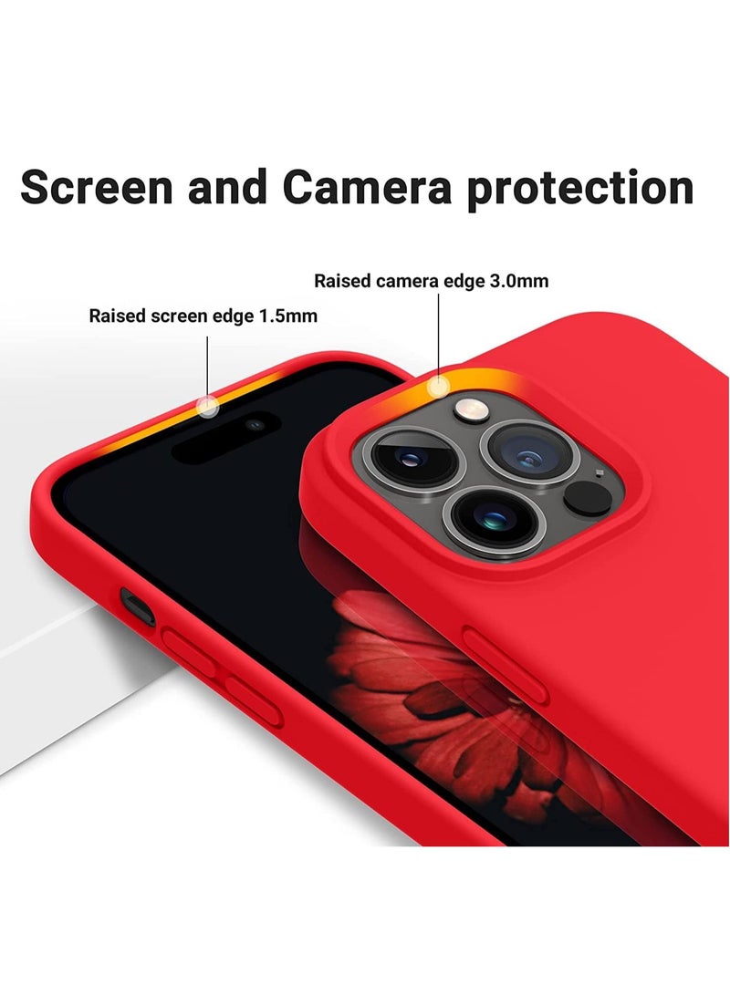 BORTONY iPhone 15 Pro Max Case Cover 6.7 inch Liquid Gel Silicone Rubber Soft Silky Touch Anti Scratch Shockproof Protective Cover for iPhone 15 Pro Max - Image 3