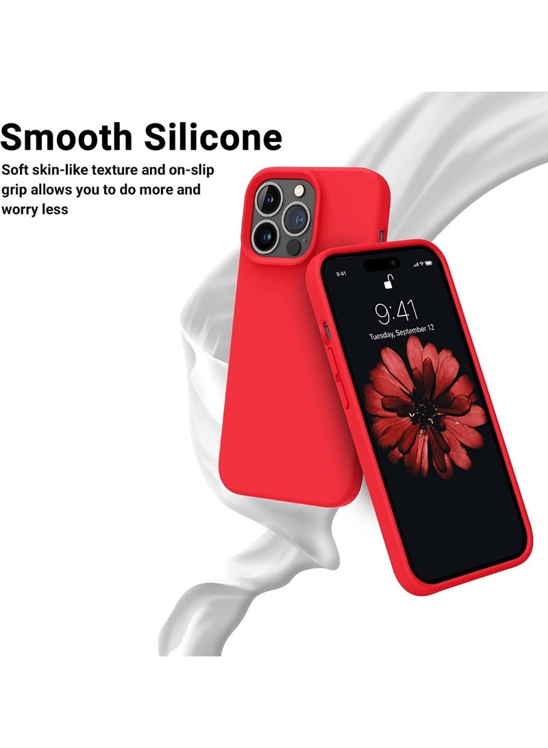 BORTONY iPhone 15 Pro Max Case Cover 6.7 inch Liquid Gel Silicone Rubber Soft Silky Touch Anti Scratch Shockproof Protective Cover for iPhone 15 Pro Max - Image 4