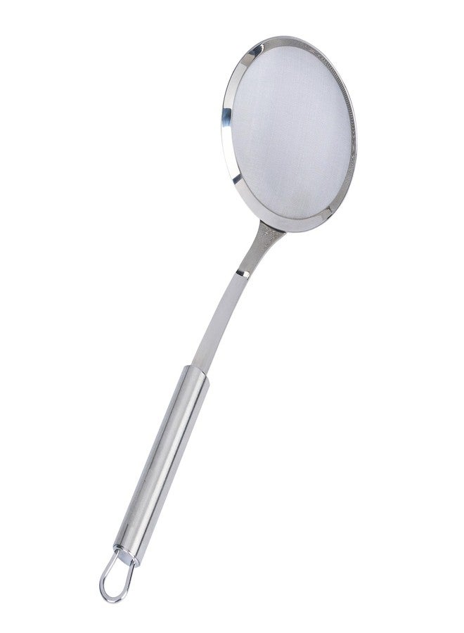 ريستورنت وير مصفاة مطبخ من الفولاذ المقاوم للصدأ مقاس 11.5 بوصة - مصفاة ألمانية قياسية بمقبض مريح، آمنة للغسل في غسالة الأطباق - مصفاة طعام معدنية مقواة للكينوا، الحساء، الصلصات، والمخبوزات - Image 2