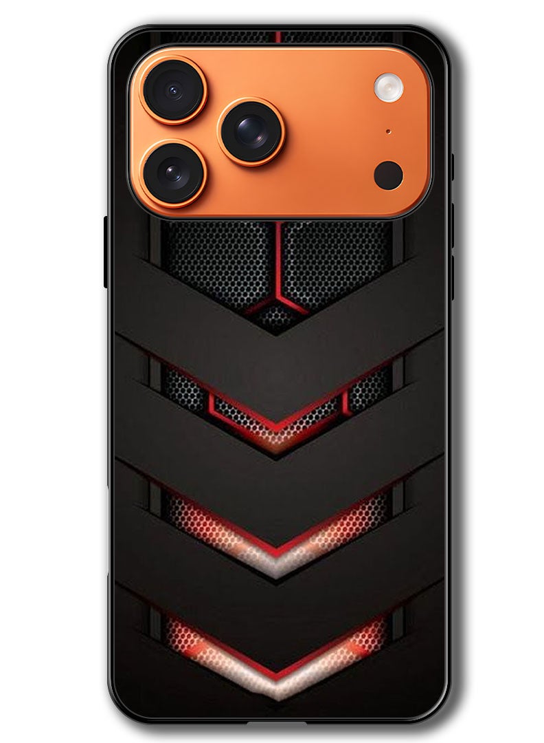 Theodor Case Compatible with Apple iPhone 17 Pro 6.3 Inch Protection Shockproof Bumper Cover red & black - Image 1