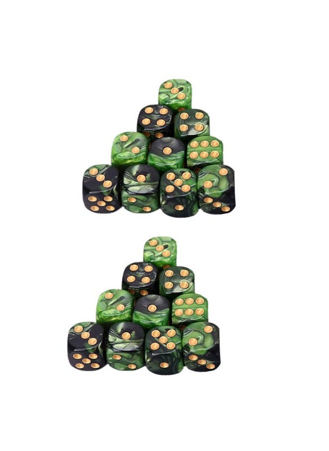 Toyvian Toyvian 6- Sided Dice Set 25pcs 16mm Standard Rounded Translucent Black  - Image 1