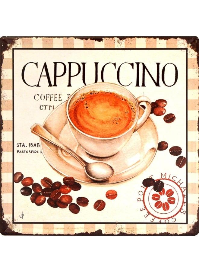 الكوتش لوحة حائط فنية بتصميم كابتشينو – طابع قهوة كلاسيكي