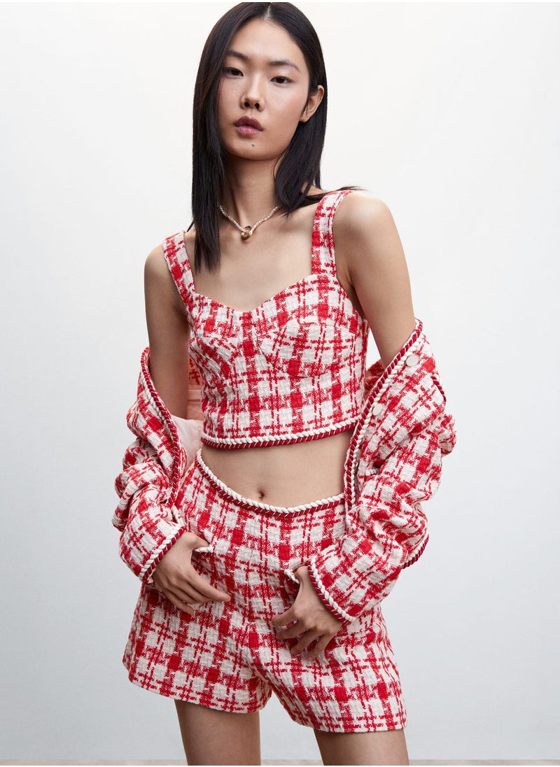 MANGO - Sweetheart Neck Crop Top - Image 1