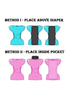 DOMENICO Washable Baby Diaper Premium Cloth Diaper Reusable Adjustable Size Waterproof(Assorted Color)  - Image 4