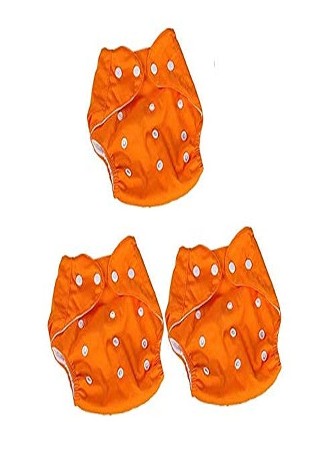 Crawl'in (Set of 3) Kids Diapers/Baby Cloth Diaper Reusable Nappies, Washable, Adjustable Size Nappy/Langot/Training Pants- Without Inserts(Pink, Summer) (Assorted Colours) - Image 1